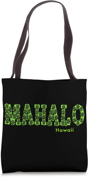 Mahalo Hawaii Flowers Tote Bag