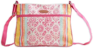 Maison d' Hermine Cross Body Bag Cotton Adjustable Shoulder Strap Hand Bag Tote purse with Zippered & Slip Pockets
