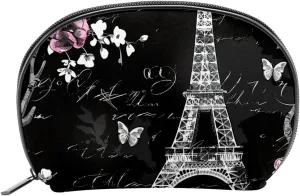 Makeup Bag Organizer,Cosmetic Bags for Women,Eiffel Tower Pattern Flower,Small Makeup Pouch