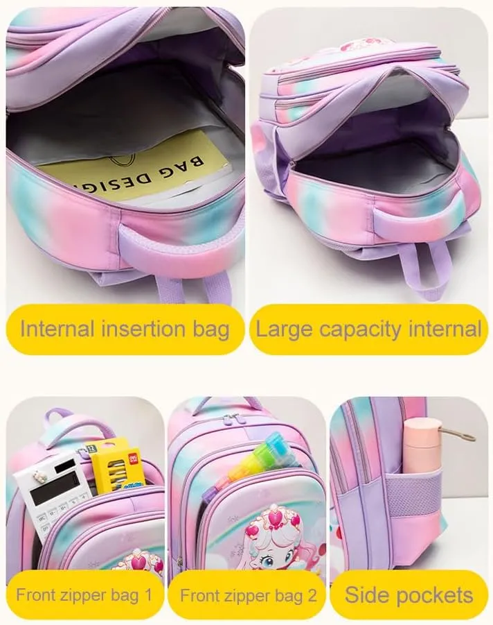 MATMO 3D Cute Print Kids School Backpack Book Bag for Primary School Boys Girls Student (Kids Backpack 9)
