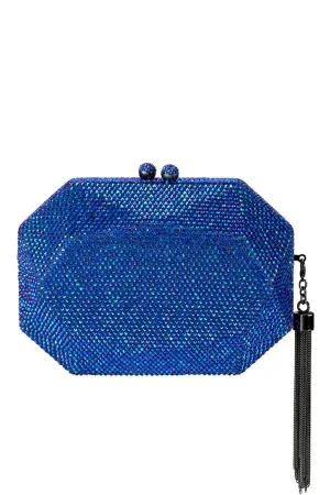 Matty Crystal Clutch - Blue