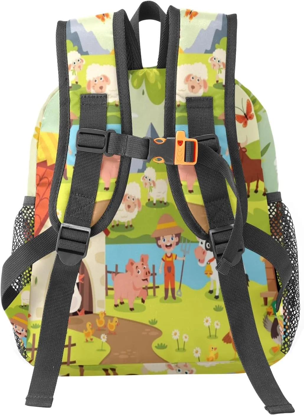 Meadow Animals Personalized Kids Toddler Backpack for Boys Girls,Custom School Kindergarten Travel Bookbag
