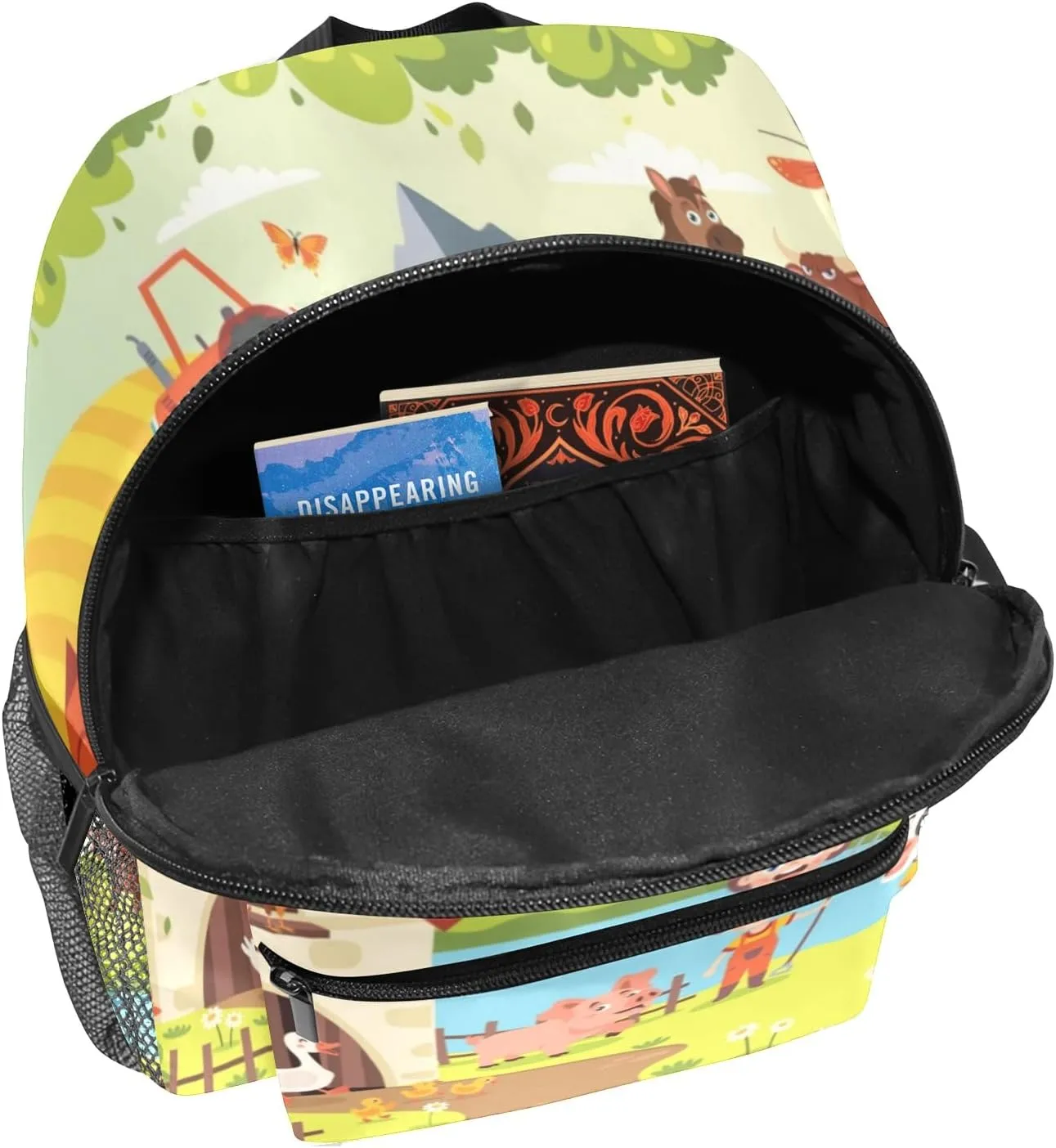 Meadow Animals Personalized Kids Toddler Backpack for Boys Girls,Custom School Kindergarten Travel Bookbag