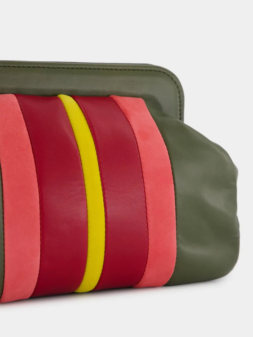 Medine Duffel Bag Leather and Suede Clutch