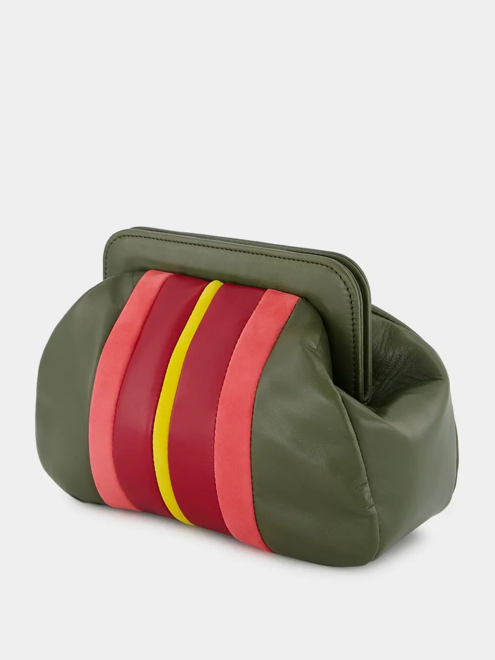 Medine Duffel Bag Leather and Suede Clutch