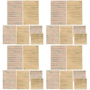 MERRYHAPY 48pcs Decorative Letter and Number Stickers for Crafts Adhesive Alphabet Stickers for Scrapbooking Nail Art and Home Decor for Boys and Girls Rooms and Creative Projects