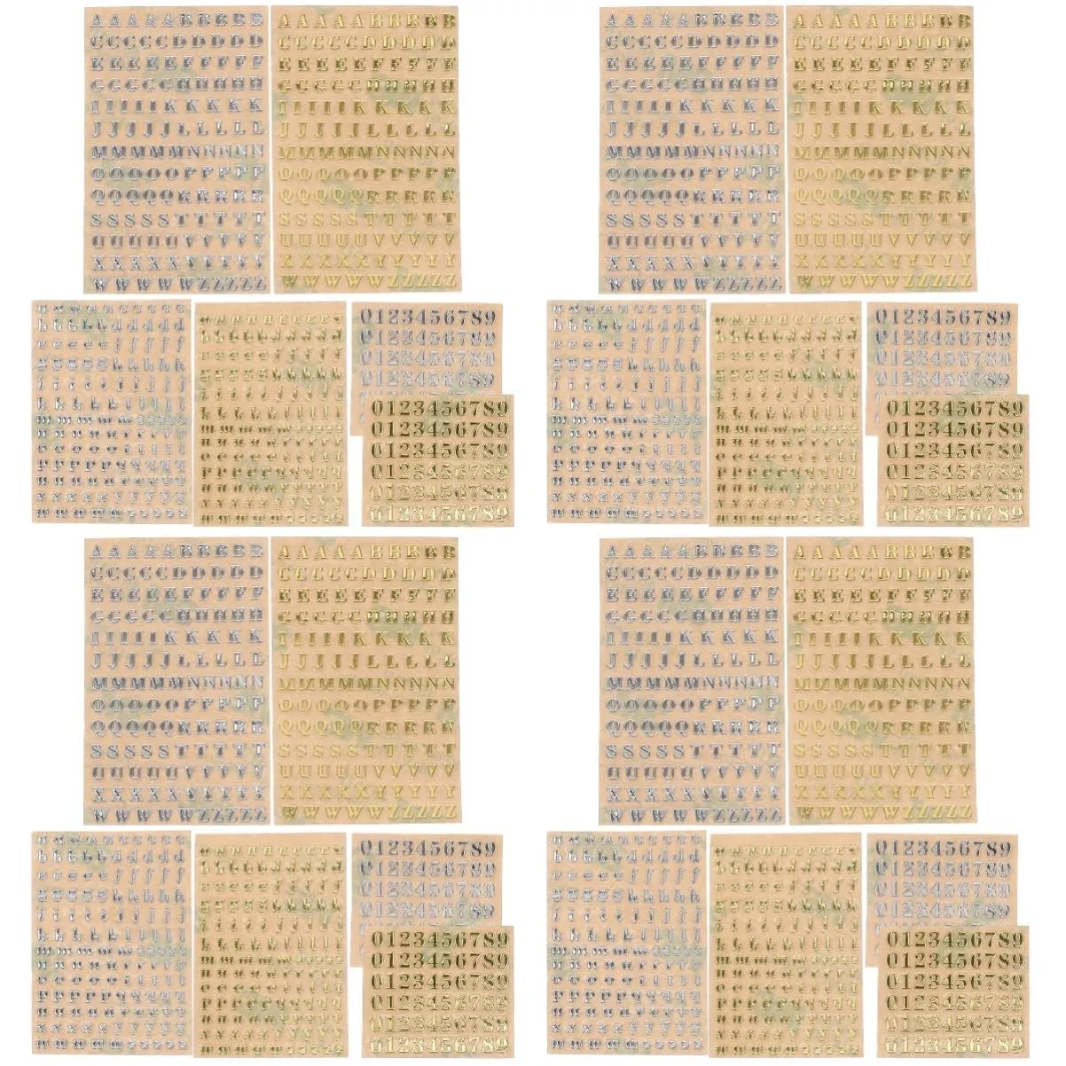 MERRYHAPY 48pcs Decorative Letter and Number Stickers for Crafts Adhesive Alphabet Stickers for Scrapbooking Nail Art and Home Decor for Boys and Girls Rooms and Creative Projects