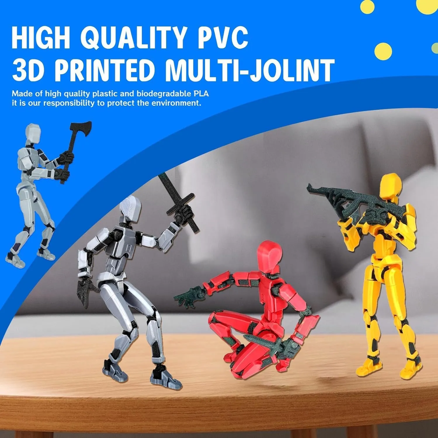 MerryXD T13 Action Figure,Assembly Completed Dummy Nova Titan Lucky 13 Action Figure 3D Printed Multi-Jointed Movable Toy Grow in The Dark Green