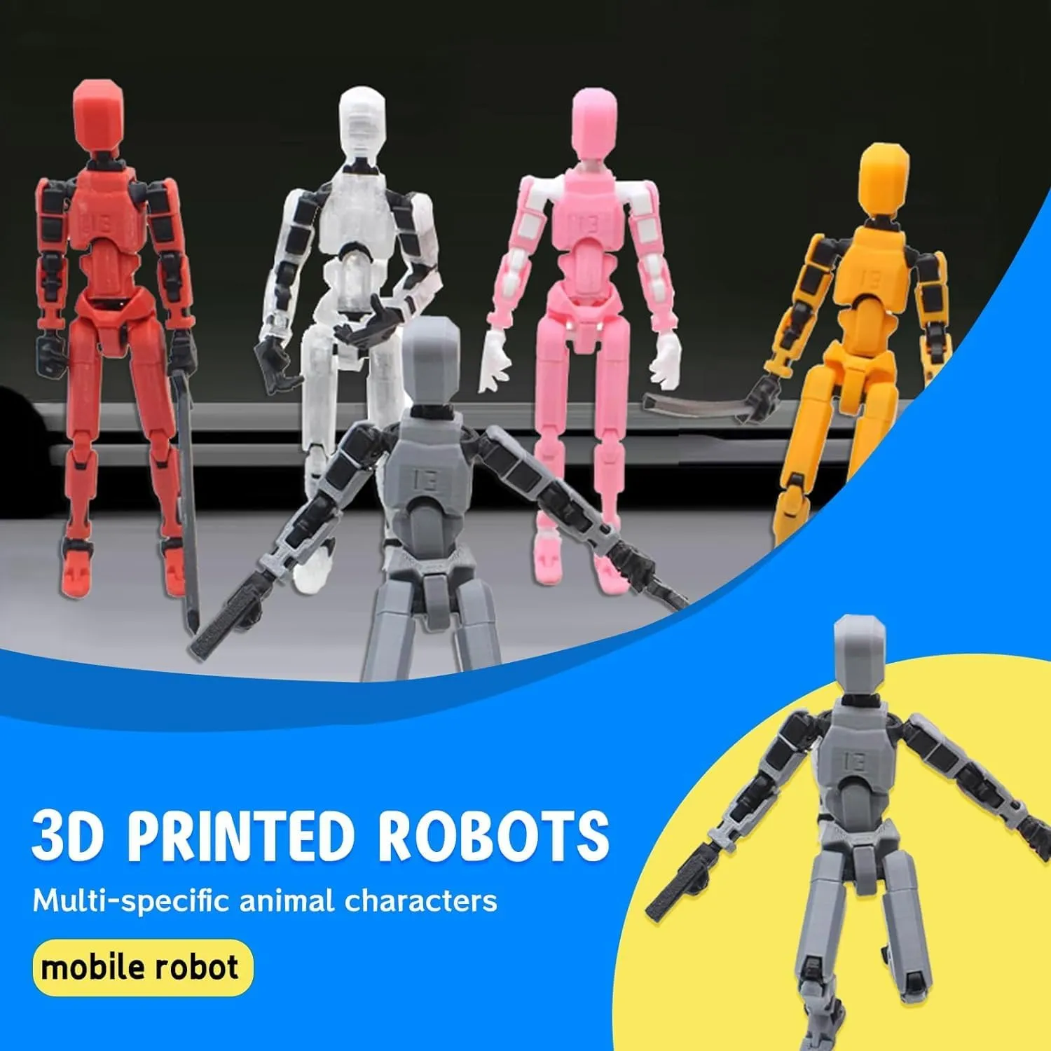 MerryXD T13 Action Figure,Assembly Completed Dummy Nova Titan Lucky 13 Action Figure 3D Printed Multi-Jointed Movable Toy Grow in The Dark Green