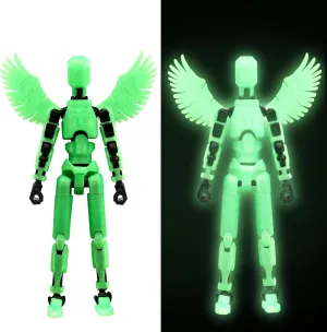 MerryXD T13 Action Figure,Assembly Completed Dummy Nova Titan Lucky 13 Action Figure 3D Printed Multi-Jointed Movable Toy Grow in The Dark Green