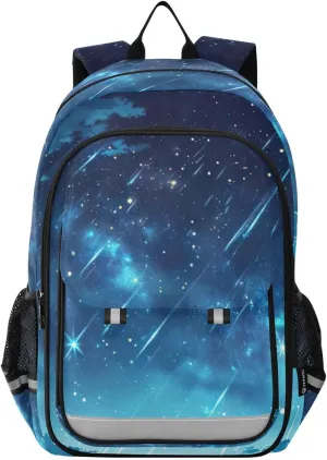 Meteor Shower Night Sky Print Backpack for Boys Middle-School Elementary Bookbags 20325378