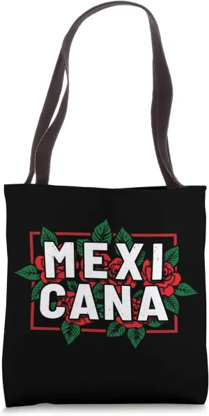 Mexicana Mexico Independence Mexican Roses Floral Tote Bag