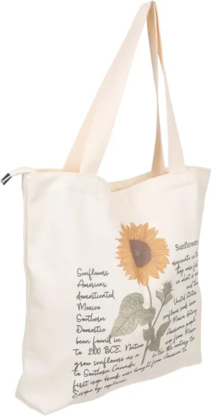 Mikinona Aesthetic Floral Canvas Tote Bag Women's Fashion Bag for Carrying Daily Essentials
