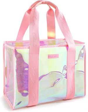 Milan Chiva Large Beach Tote Bag for Women Waterproof Sandproof Iridescent Clear Tote