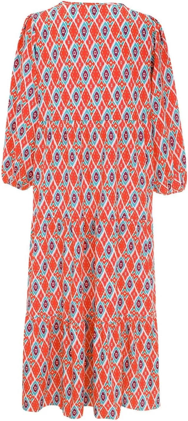 Milk Maid Dress for Women 2025 Floral Print Puff Sleeve Short Sleeve Maxi Dress with Elastic Waist Summer Casual Outfit