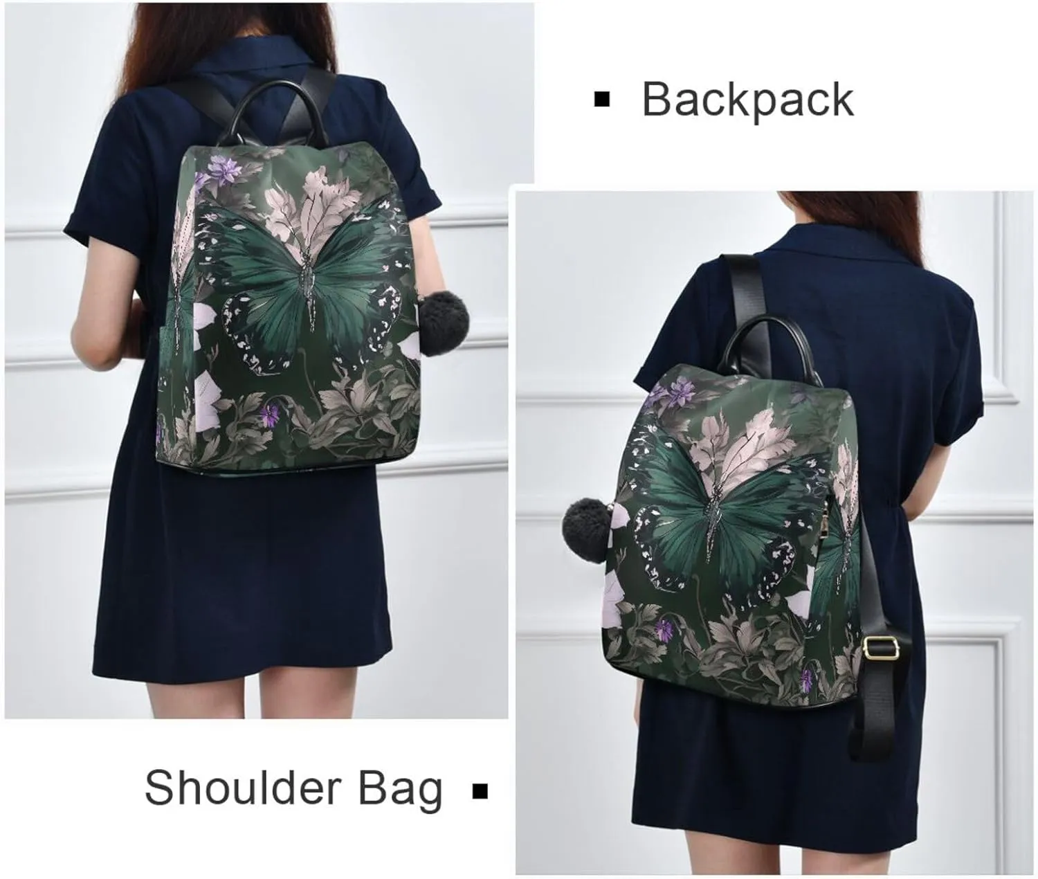 Mini Backpack Women Travel Handbag Shoulder Bag Anti Theft Backpack for women for Outing Shopping Traveling Going Out Butterfly Pattern 6