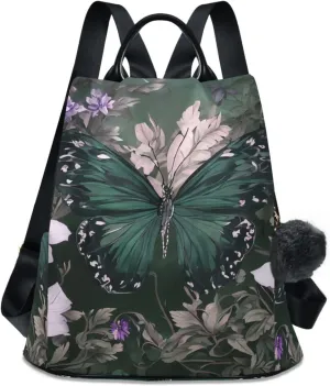 Mini Backpack Women Travel Handbag Shoulder Bag Anti Theft Backpack for women for Outing Shopping Traveling Going Out Butterfly Pattern 6