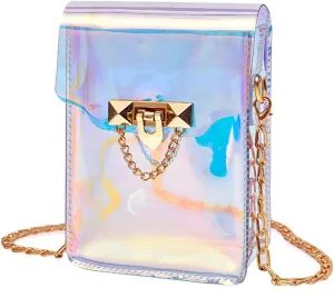 Mini Hologram Clear Cross Body Purse Shoulder Bag Handbag for Women