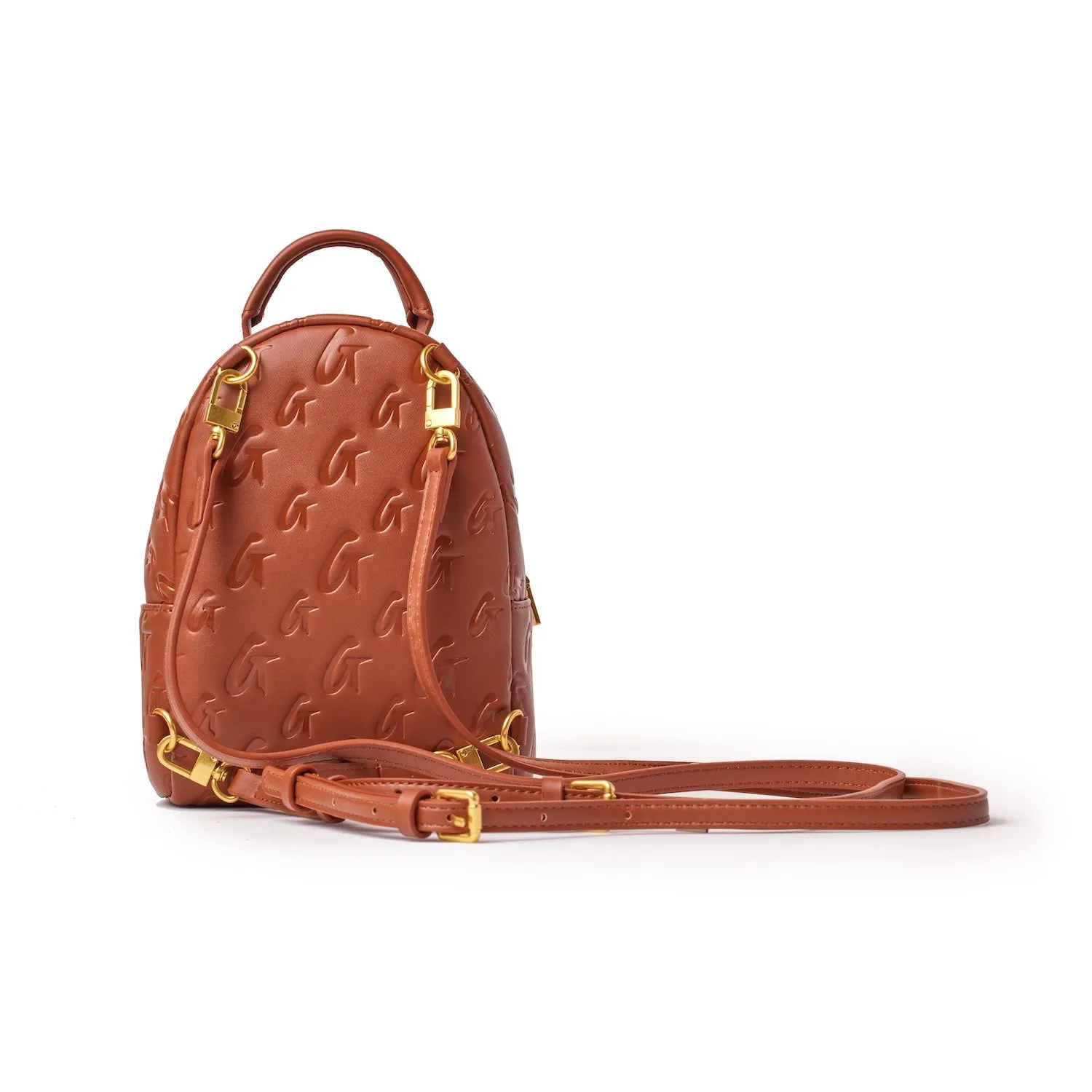 MINI MONOGRAM BACKPACK - BROWN