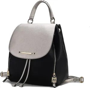 MKF Collection Backpack for Women Vegan Leather Bookbag Top Handle Bag Lady Fashion Pocketbook Travel bag by Mia k