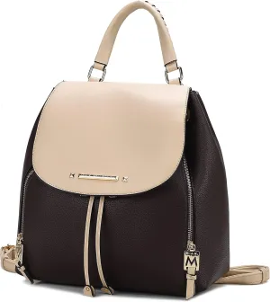 MKF Collection Backpack for Women Vegan Leather Bookbag Top Handle Bag Lady Fashion Pocketbook Travel bag by Mia k