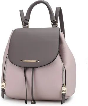 MKF Collection Backpack for Women Vegan Leather Bookbag Top Handle Bag Lady Fashion Pocketbook Travel bag by Mia k