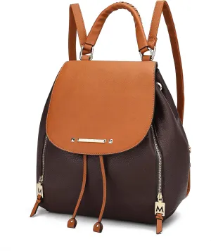 MKF Collection Backpack for Women Vegan Leather Bookbag Top Handle Bag Lady Fashion Pocketbook Travel bag by Mia k
