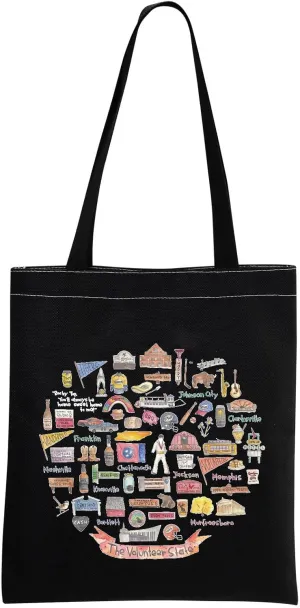 MNIGIU TN State Tote Bag Gift for TennTN essee Lovers TN Travel Gift