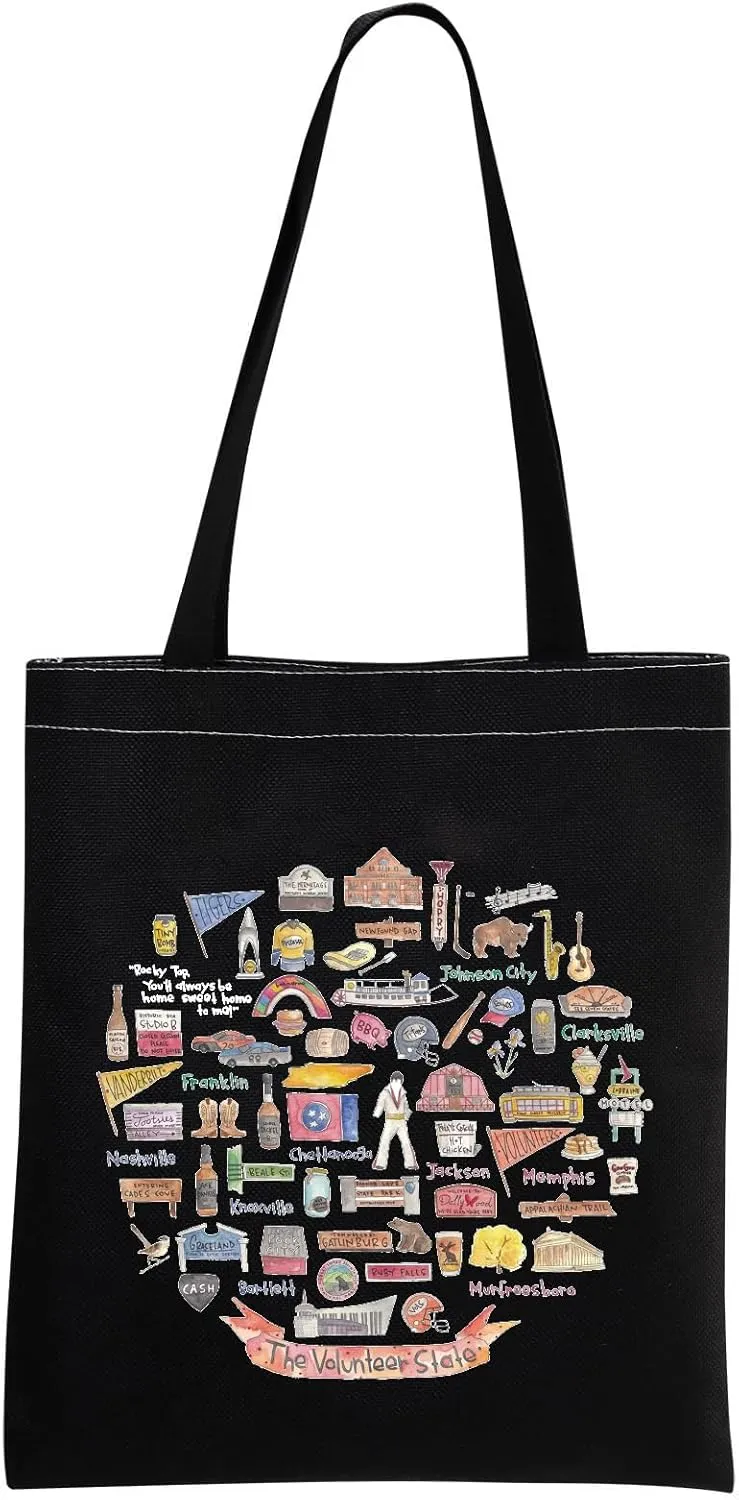 MNIGIU TN State Tote Bag Gift for TennTN essee Lovers TN Travel Gift
