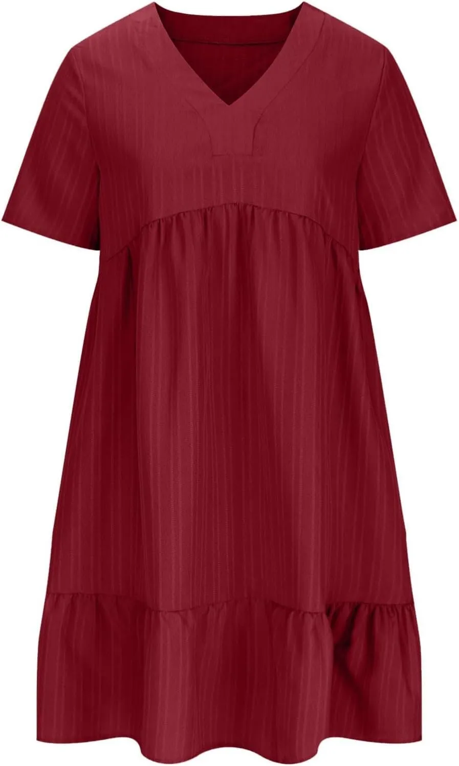 Moomoo Dresses for Women Loose Fit Short Sleeve Tunic Dress with Pockets Beach Vacation Outfit