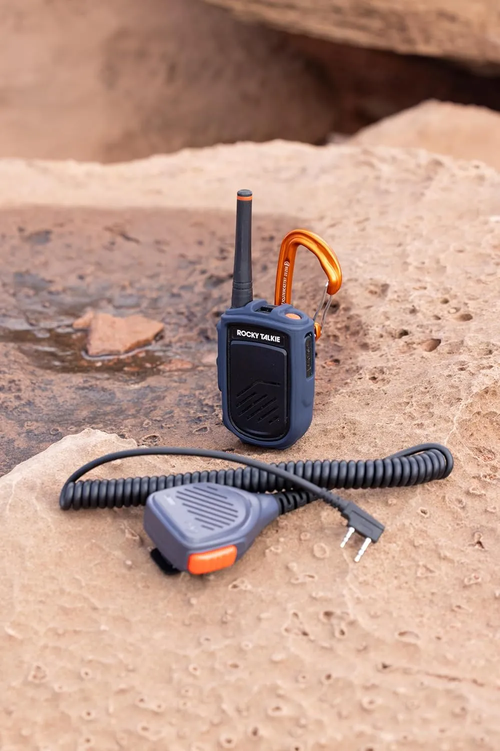 Mountain Radio with Waterproof Handmic, Long Range Walkie Talkie, FRS Handheld Radio, 4 Day Battery Life, Max Durability, 2 Pack
