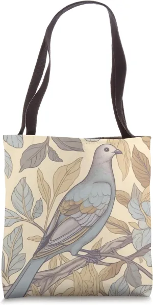Mourning Dove Floral - William Morris Art Nouveau Tote Bag