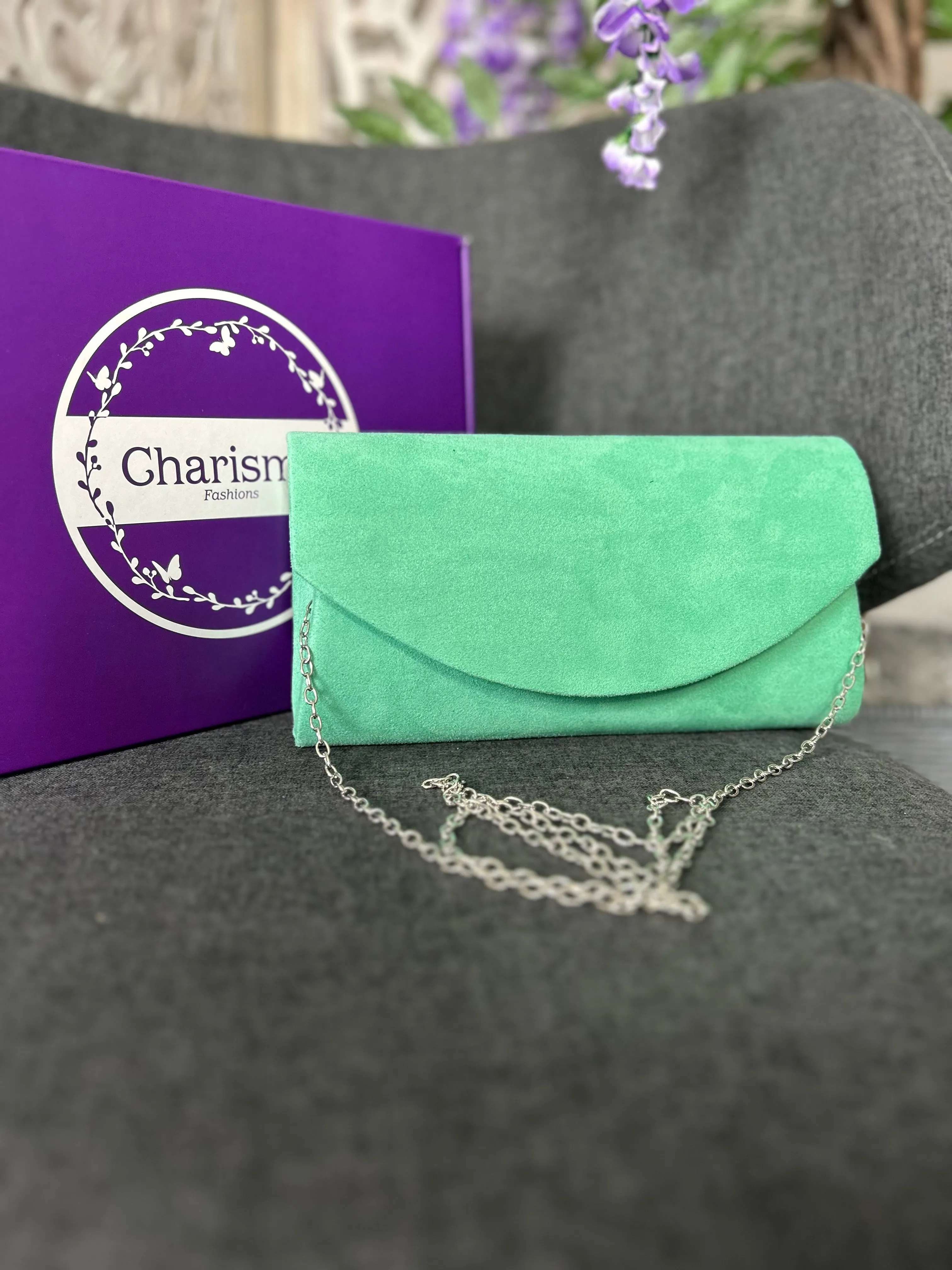 Muireann Velvet Clutch Bag