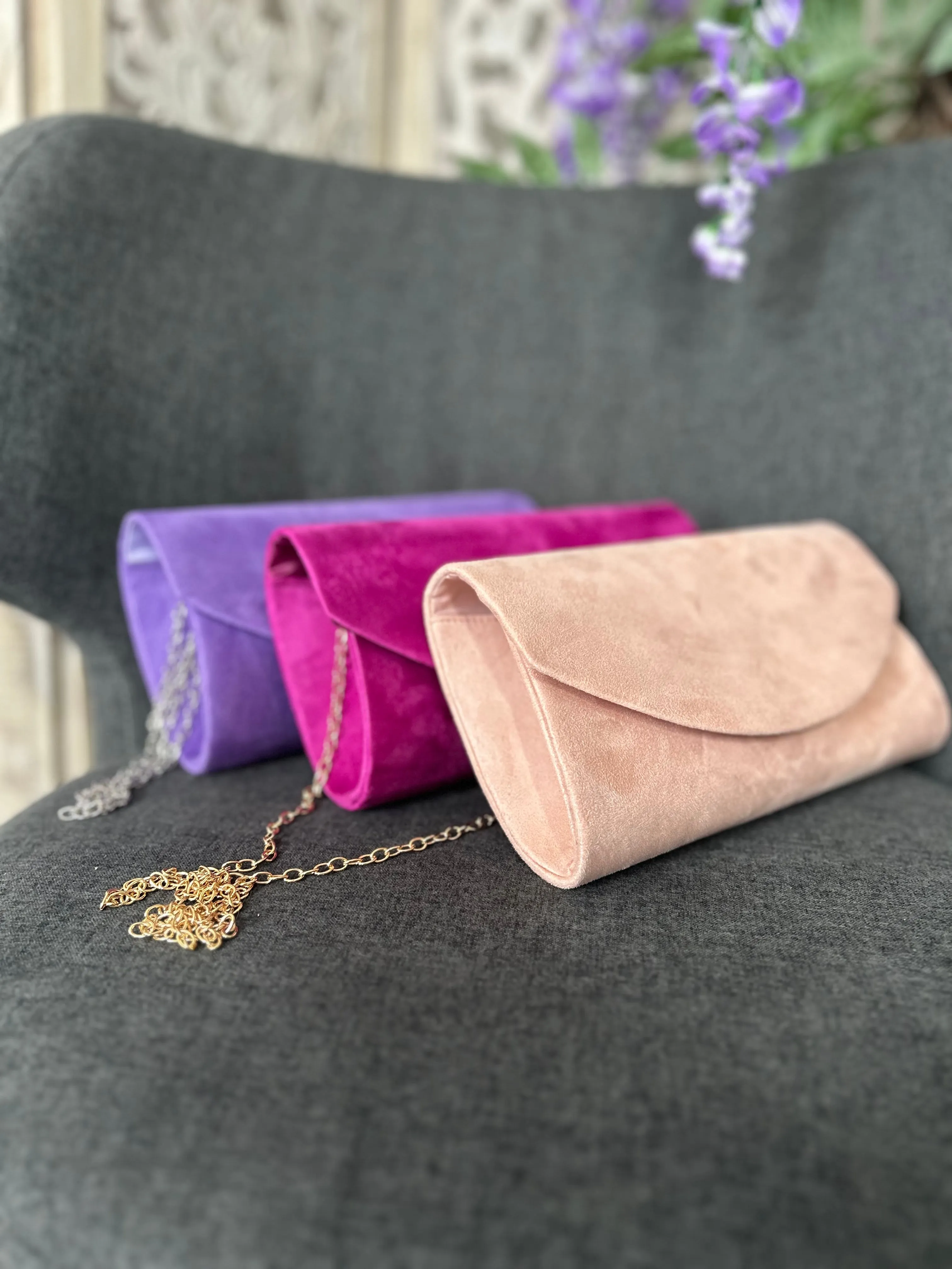 Muireann Velvet Clutch Bag