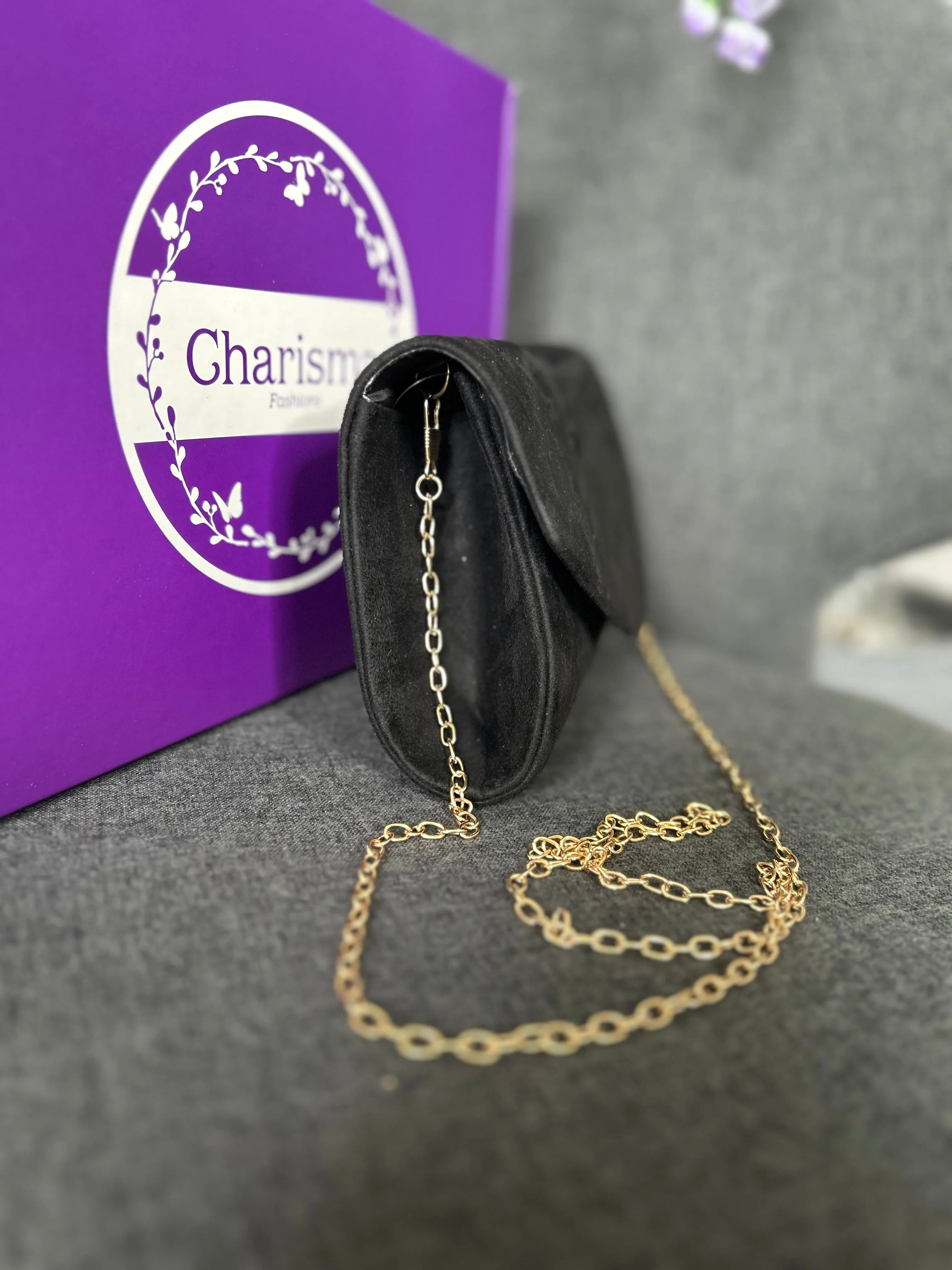 Muireann Velvet Clutch Bag