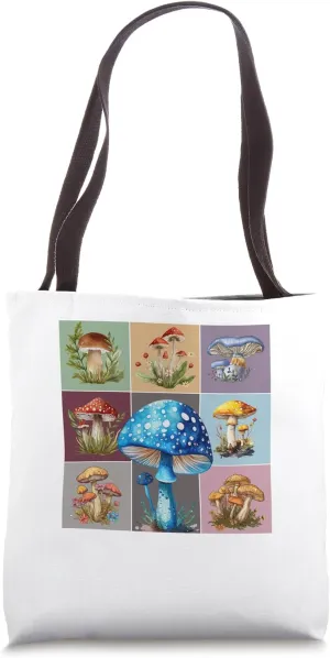 mushroom novelty graphic aesthetic lover shroom foragers Tote Bag