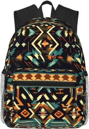 Native American Patterns Print Travel Backpack, Suitable For Daily Commute, Outdoor Sports And Weekend Vacation