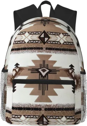 Native American Print Comfortable Backpack Ideal For Travel, Outdoor And Everyday Use, Unisex