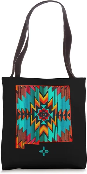 New Mexico State Floral Design Southwest NM Zia Art Tote Bag