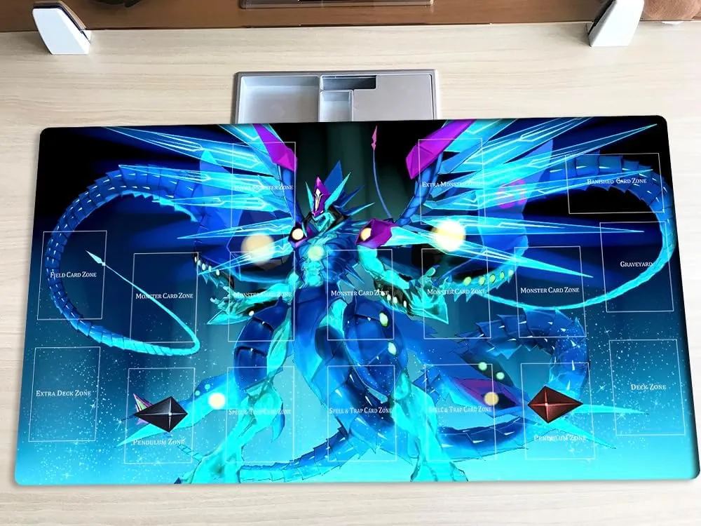 New Playmat LX14 TCG OCG CCG Trading Card Game Mat Mouse Pad with Zones   Bag (Z0014-510-A)