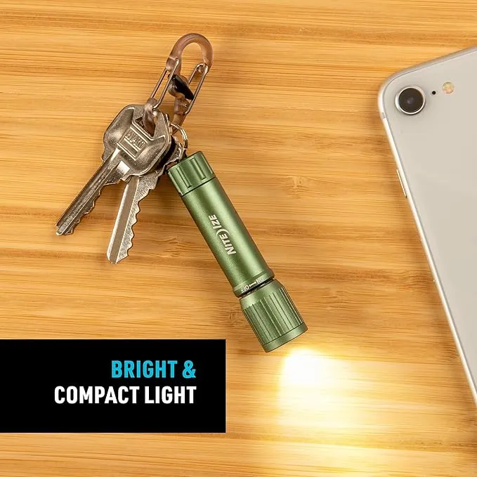 Nite Ize Radiant 100 Keychain Flashlight - Waterproof Mini Keychain Flashlight with Bright 100 Lumen Light - Waterproof Flashlight for Backpacks and Keys - Keychain Flashlight - Olive