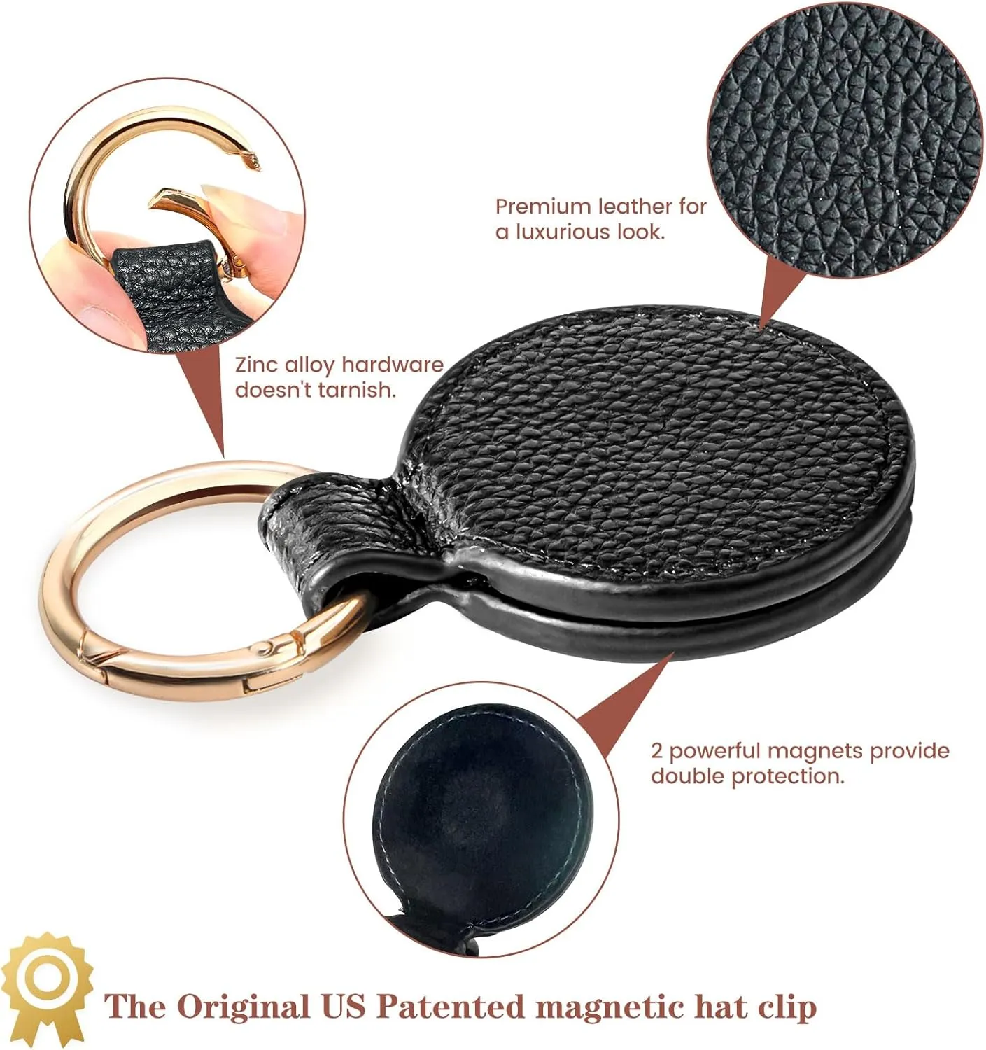 Niveaya Magnetic Hat Clip for Travel on Bag - Magnet Storage Hook, Vacation Traveling Essentials Accessory