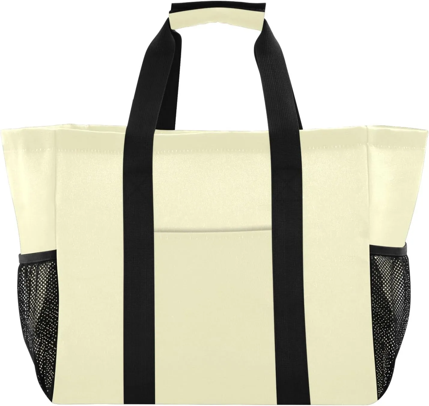 ODAWA Large Portable Beach Bags for Women, Lemon Chiffon Gym and Travel Tote with Handle