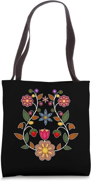 Ojibwe Floral Native Wild Flowers Indigenous Cute Botanical Tote Bag