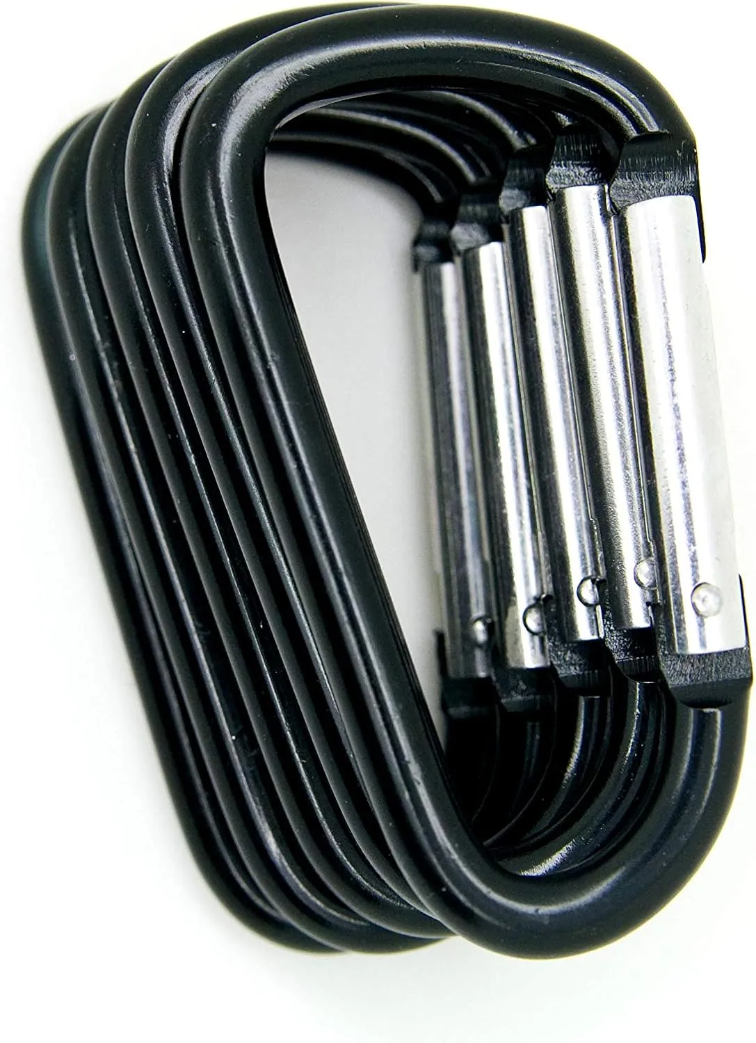 ONDEPOT 3" Aluminum Carabiner D Shape Buckle Pack, Keychain Clip, Spring Snap Key Chain Clip Hook Buckle