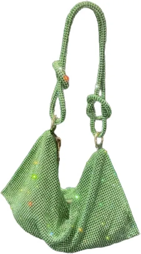 Onlymaker Women's Rhinestone Shoulder Hobo Bag Glitter Crystal Clutch Purse Handbag Party Wedding