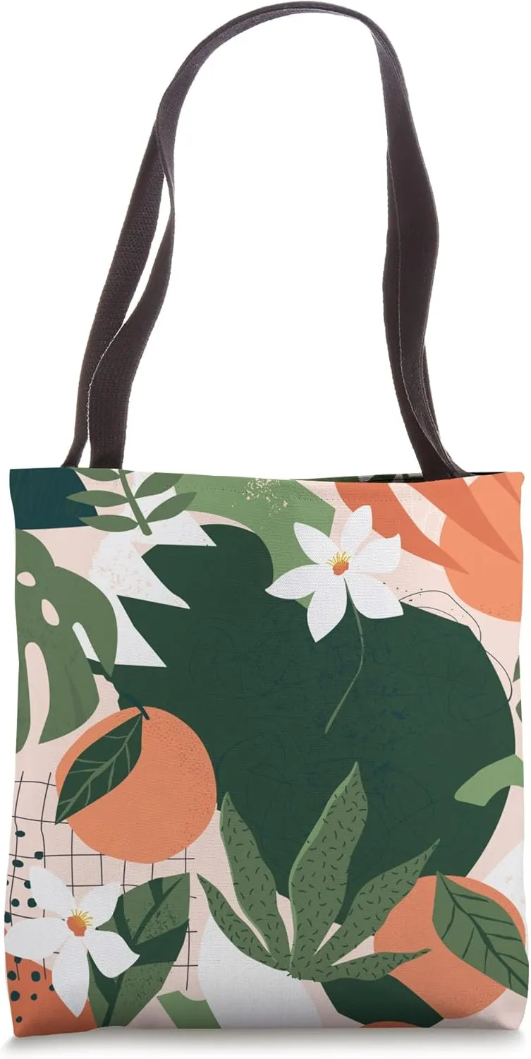 Orange Floral Blossoms Citrus Fruit Sun Orchard Flowers Love Tote Bag