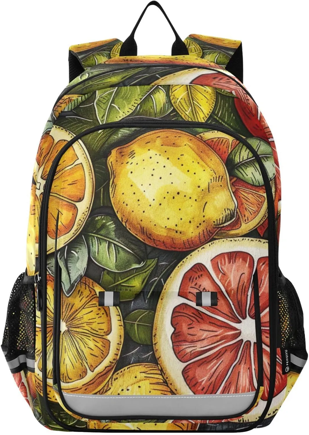 Orange Print Backpack for Boys Middle-School Elementary Bookbags 20325097