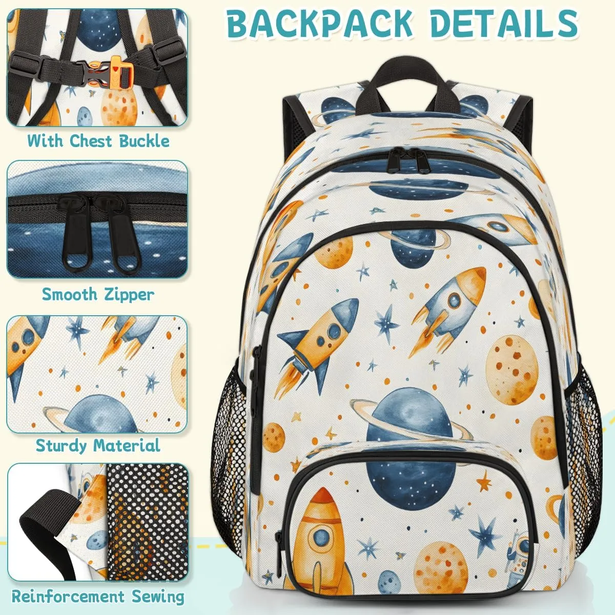 Outer Space Laptop Backpack for Women Men, 18.3 Inch Work Computer Backpacks Nebula Universe Planet Large Nurse Bag Waterproof Casual Daypack for Travel