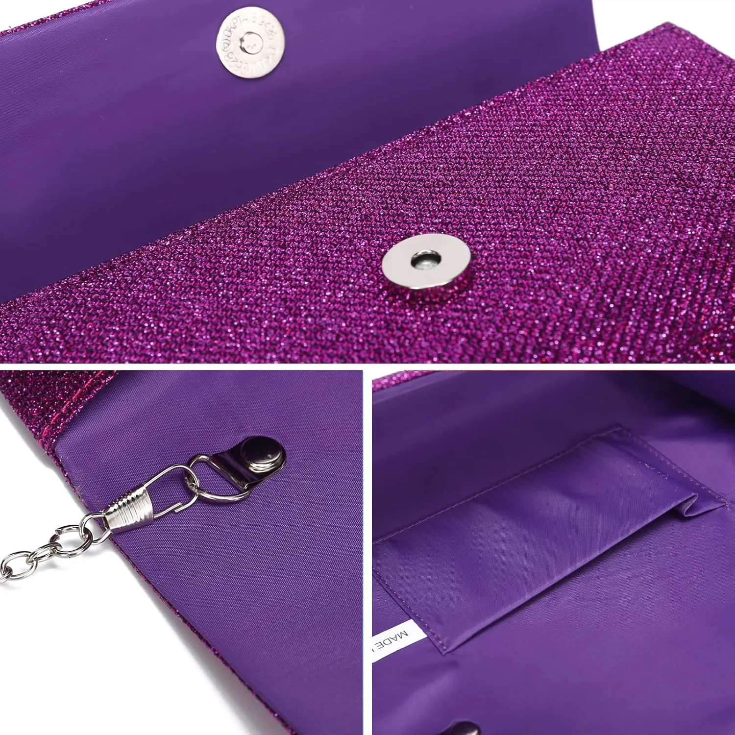 Outrip Women's Evening Bag Clutch Purse Glitter Party Wedding Handbag with Chain